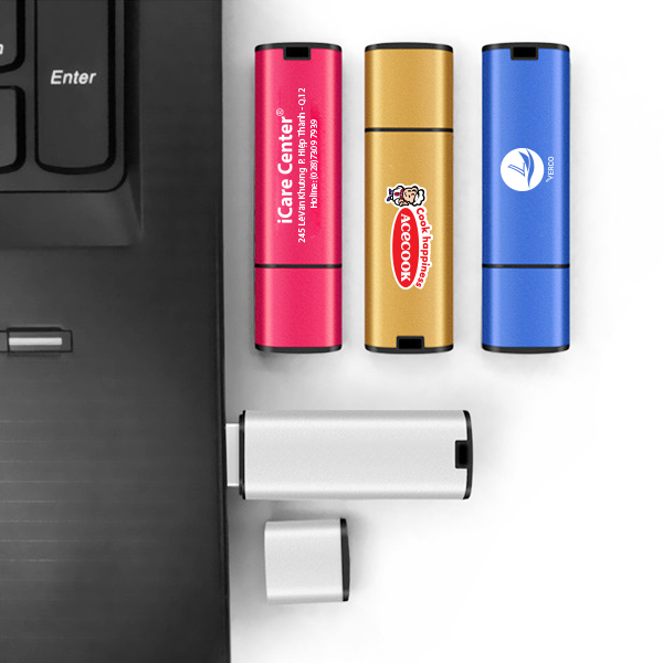 usb kim loại in khắc logo