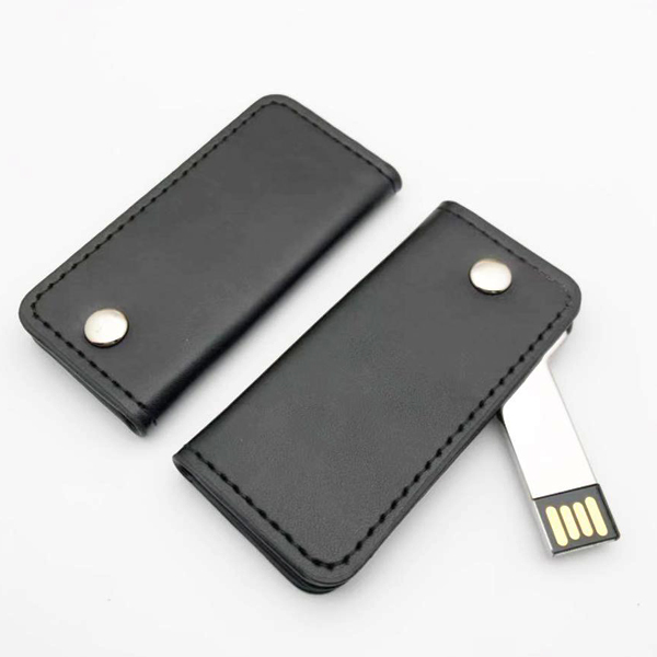 usb vỏ da in dập logo