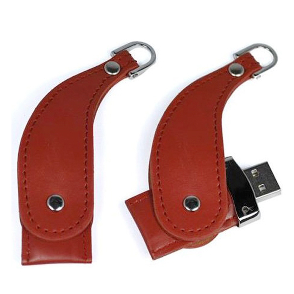 usb vỏ da in dập logo