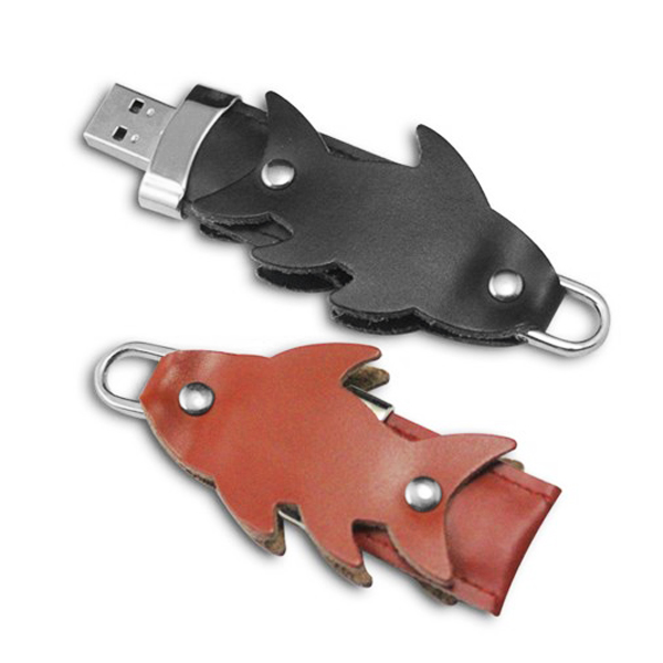 usb vỏ da in dập logo