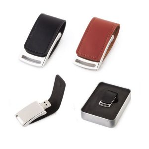 usb vỏ da in khắc logo quà tặng