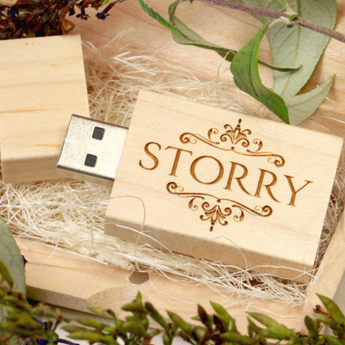 usb gỗ in khắc logo quà tặng