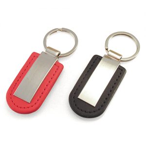 móc khóa da in dập logo