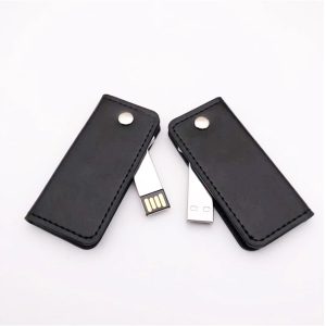 usb vỏ da in dập logo