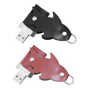 usb vỏ da in dập logo